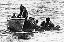 Men on Raft being Rescued